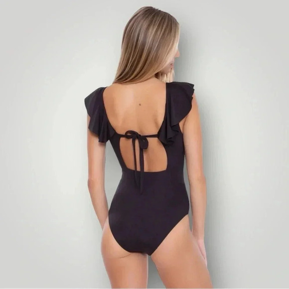 Trina Turk Monaco Swimsuit Sz 6 Black - Picture 6 of 8